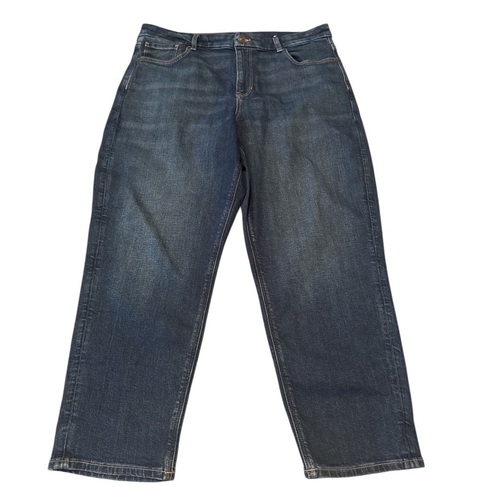 American‎ Eagle Curvy Mom Jeans Womens 16 Short Dark Wash High Rise Denim